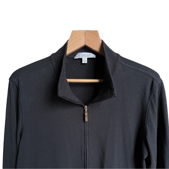 St. John Sport Womens Full Zip Standard Collar Cotton Lightweight Jacket, Size P - Picture 3 of 10